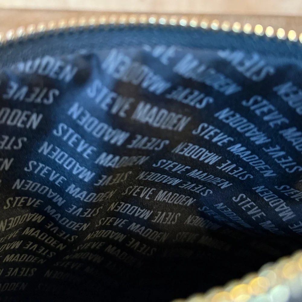 Steve Madden Clutch Make Up Bags Travel Black, Zip Top Set of 2